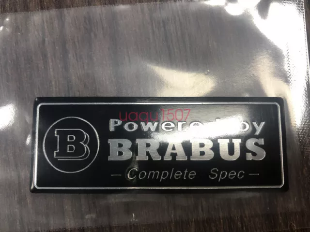 ALUMINIUM POWERED BY For Brabus Badge Emblem Decal Sticker