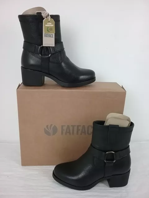 FATFACE ACORN SUEDE Ankle Leather Black Boots 35.00 PicClick UK