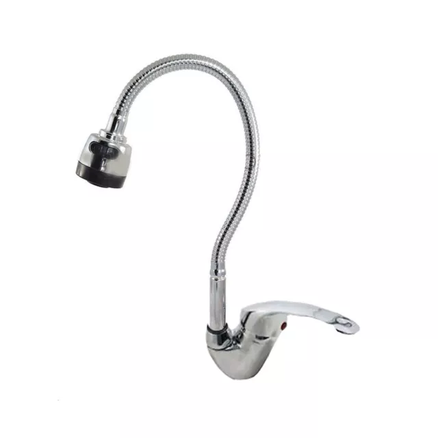 Grifo Mezclador Caña Flexible Ducha de Mano Fregadero Lavado Casa Cocina