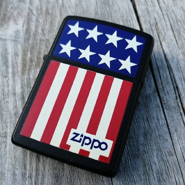 ZIPPO Stars and Stripes Matt Black Used Flag USA