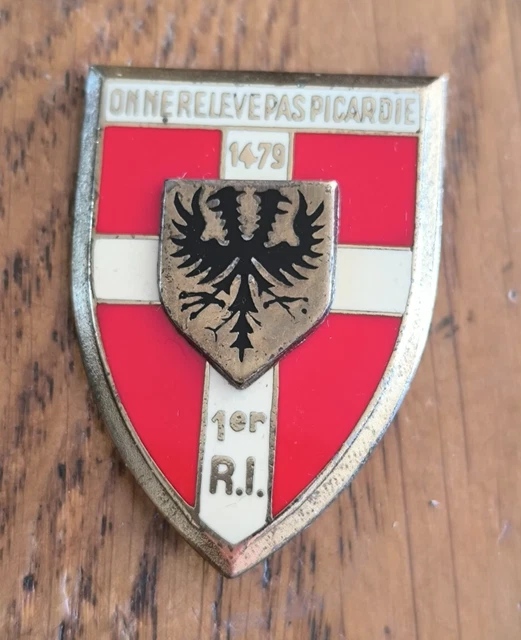 Insigne 60 régiment infanterie as cœur ancres Drago
