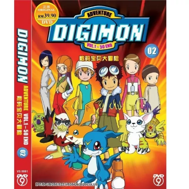 English dubbed of Digimon Adventure 01+02 (1-104End) Anime DVD Eng sub  Region 0