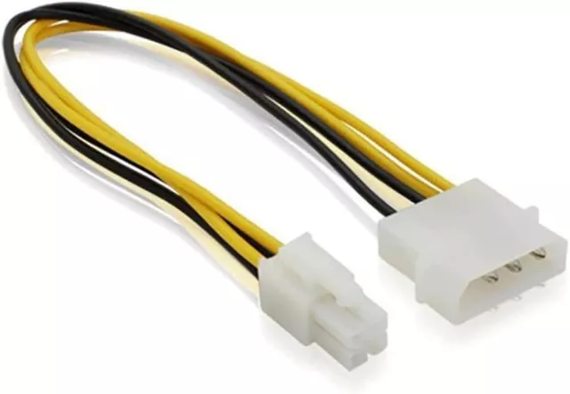 Cavo Alimentazione Adattatore MOLEX 4 Pin Femmina A 4 Pin CONNETTORE CPU