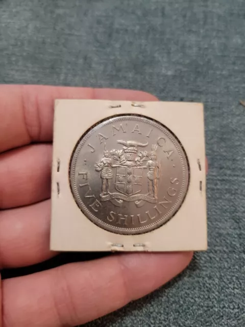 1966 Jamaica 5 Shillings Crown Coin, Commonwealth Games