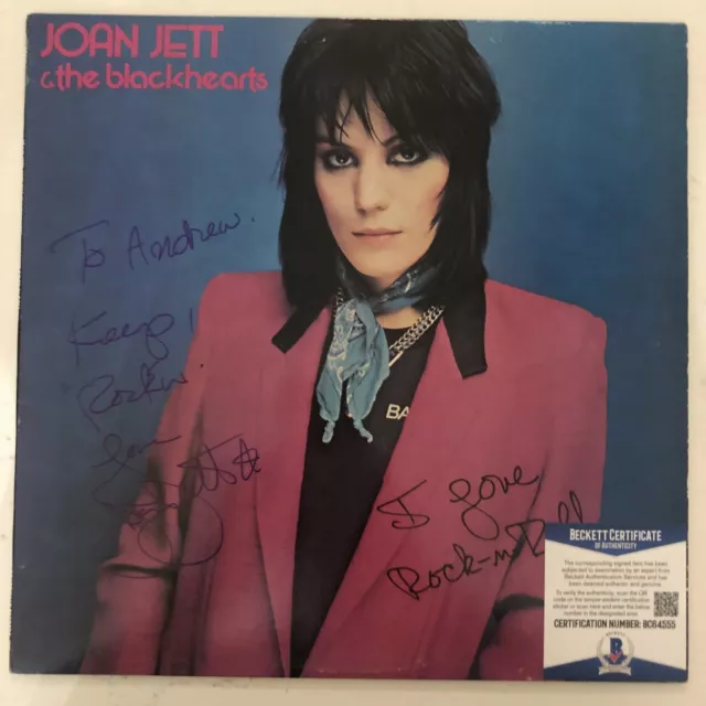 JOAN JETT Autograph Signed "I Love Rock n Roll" Record LP inscribed Beckett Auth