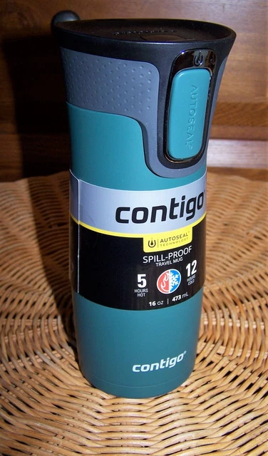 2017 CONTIGO AUTOSEAL 16oz West Loop CHARD GREEN Travel Tumbler 5 Hot/12 Cold