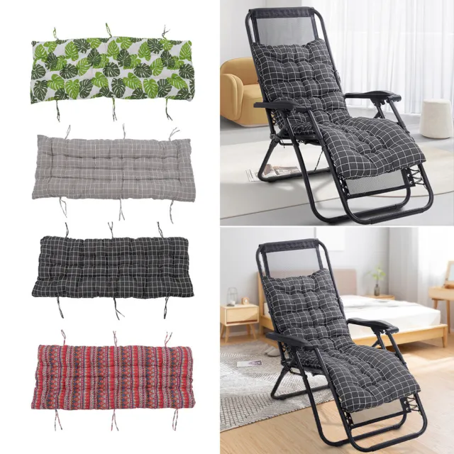 Sun Lounger Deck Chair Cushion Replacement Pads 2-3 Seater Garden Bench Cushions