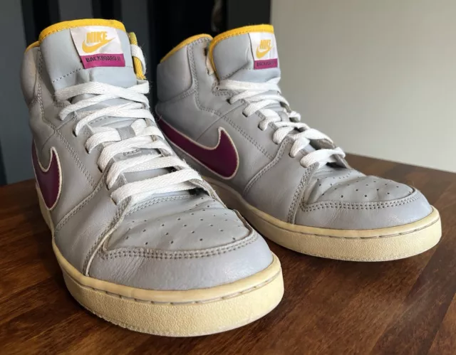 RARE NIKE BACKBOARD II Mid Tops Trainers Sneakers Grey And Purple