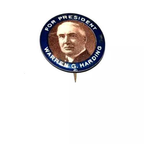 1920 WARREN HARDING PRESIDENT campaign pin pinback political button election