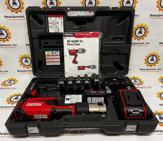 Ridgid RP 351 Press Tool Kit with ProPress Jaws (1/2" - 2") Complete Set