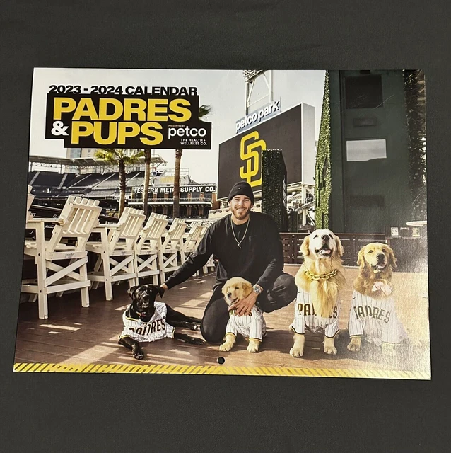 SAN DIEGO PADRES And Pups Calendar Giveaway 2023 fan dogs Tatis Machado