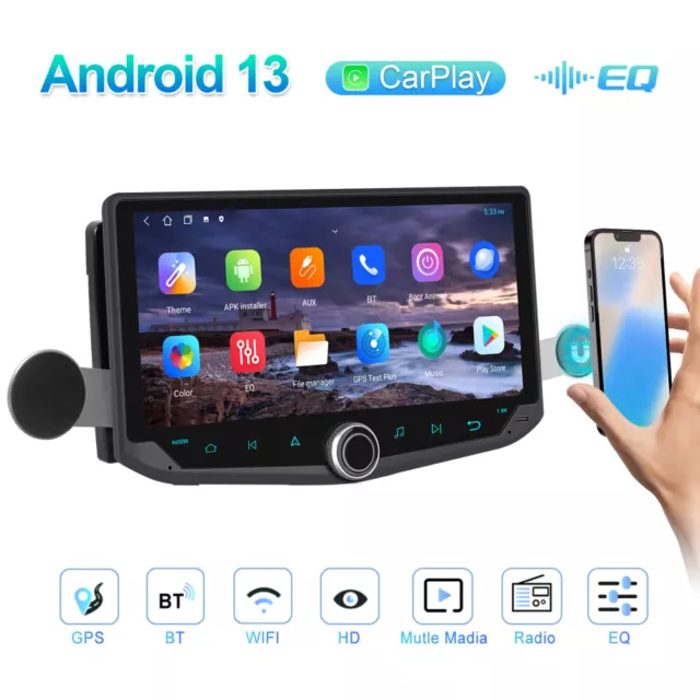 10.88" Double 2 Din Android 13 Car Radio GPS WIFI BT Carplay Touch Screen Stereo