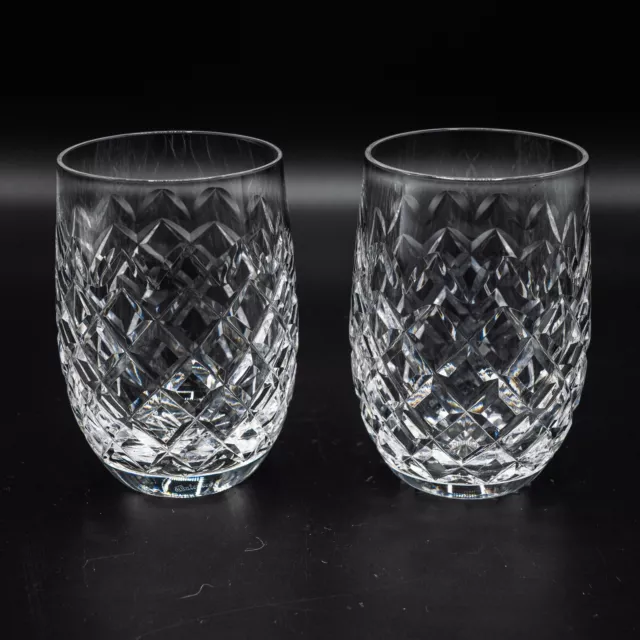 Waterford Crystal Powerscourt 10 OZ Tumbler Glass Pair- 4 3/8" FREE USA SHIPPING