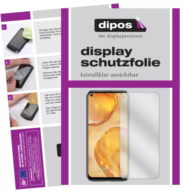 2x Schutzfolie für Huawei P40 Lite klar Displayschutzfolie Folie Display Schutz