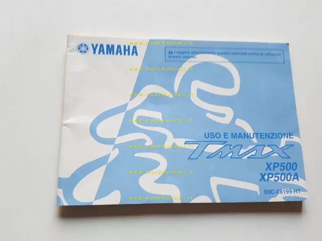 Yamaha T-Max XP500 59C 2012 manuale uso manutenzione libretto italiano originale