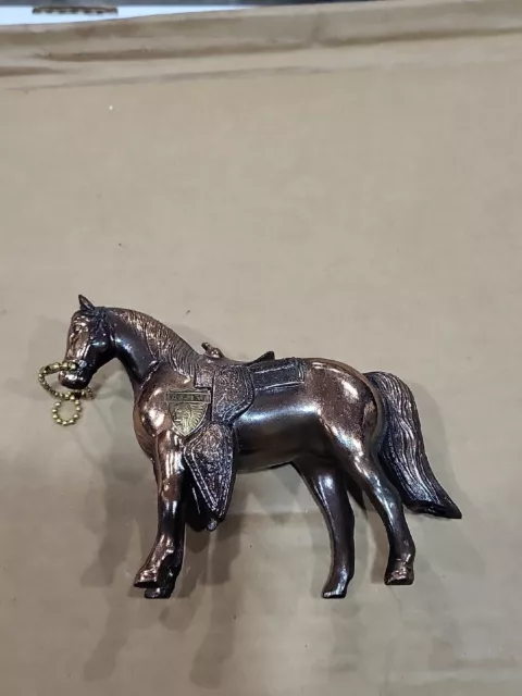 Vintage Metal Carnival Horse Figurine Mohawk Trail Pot Metal Bronze
