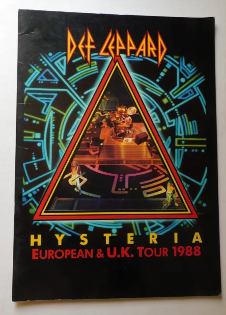 Def Leppard Hysteria UK/ Euro Tour  1988 Programme, 18pg VG