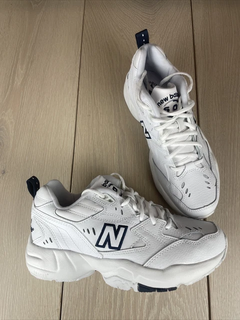 NEW BALANCE 608 Women White Leather Multicolour Trainers UK Size 7
