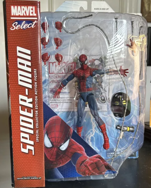 🔥Amazing Spider-Man 2🔥Marvel Select 🔥Spider-Man🔥Action Figure Fire Helmet