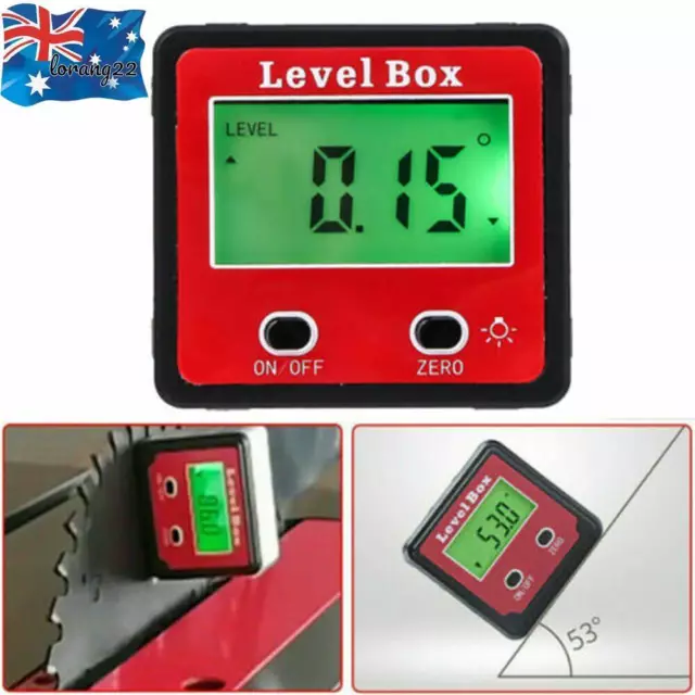 LCD Digital Inclinometer Level Box Gauge Angle Finder Protractor Meter Bevel AUS