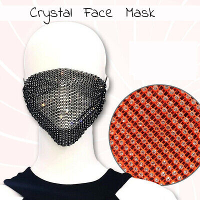 Fashion  Sexy Decorative Face Mask Glitter Crystal Rhinestone Mouth Cover New