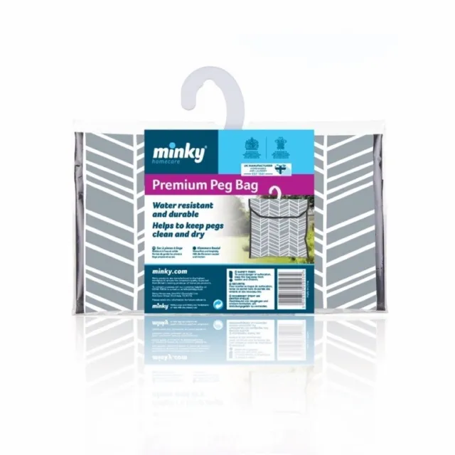 Pegbag geometrico Minky Premium con gancio resistente all'acqua e alle intemperie