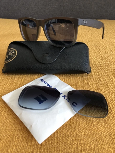 Ray-Ban Justin RB 4165 854/7Z Rubber Braun On Grey Green Gradient Sonnenbrille