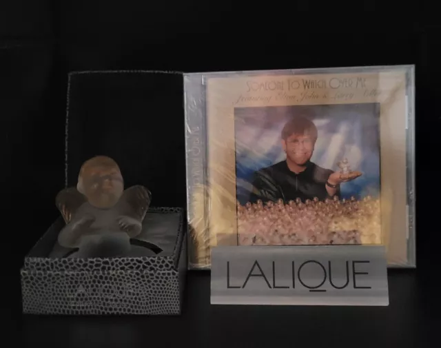 Lalique Crystal Elton John Gold Angel 1997 With CD