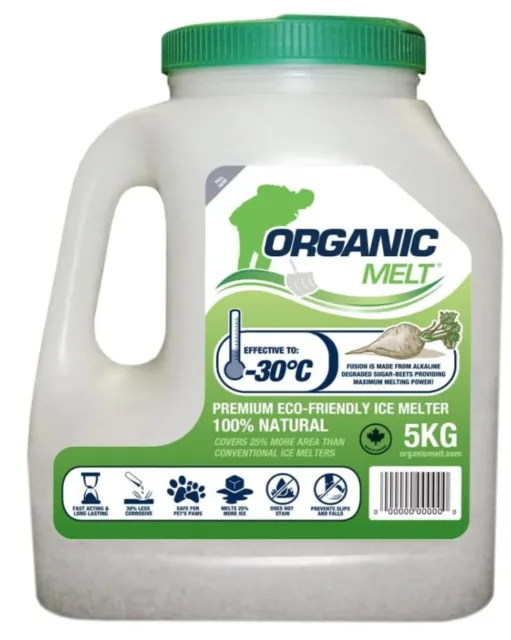 Organic Melt Premium Granular Ice Melt. Eco Friendly, Pet Friendly, Driveway