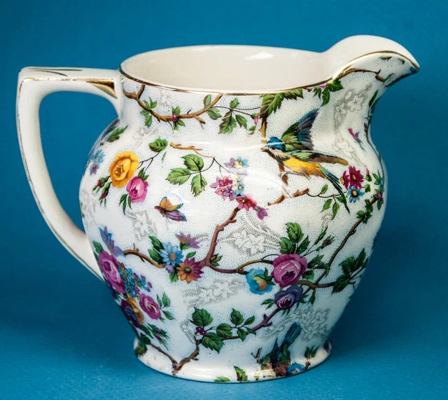 Royal Tudor Ware Lorna Doone 3-Cup Pitcher Barker Bros Ltd Bird on Branch Chintz
