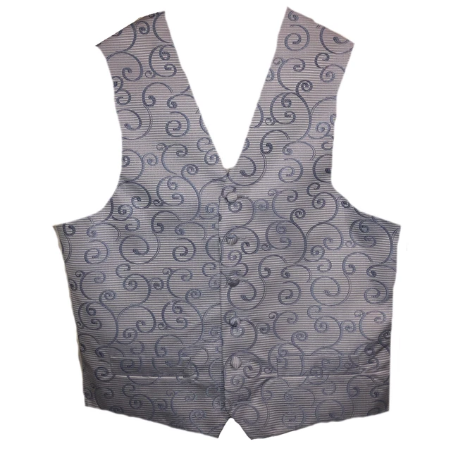 Matrimonio Gilet Bambino Blu Mulinello Formale Regalo di Natale UK Uomo (A3)