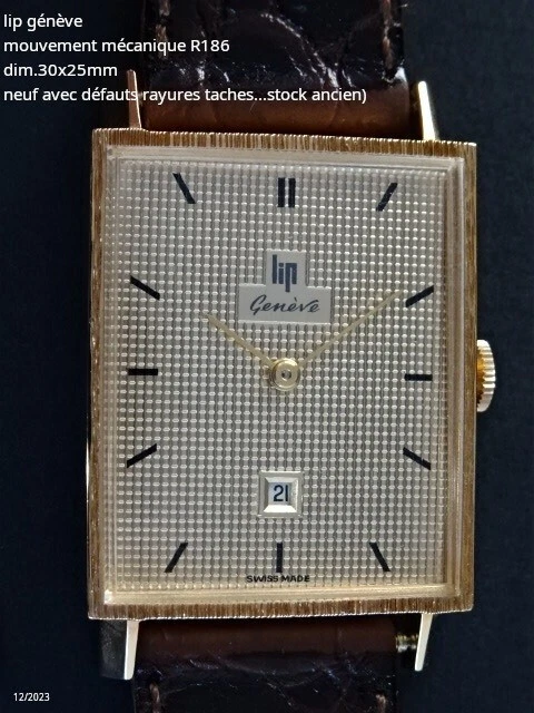 Ancien Mouvement De Montre Mécanique LIP RC 193 Genève - Pour Réparation Ou Collection