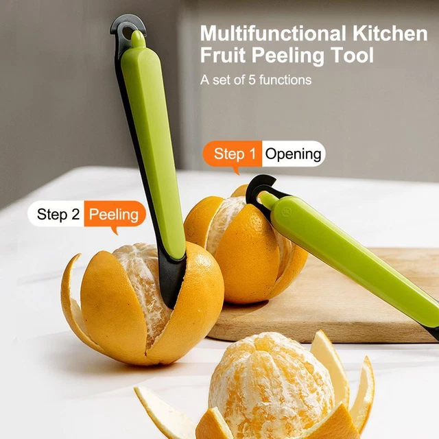 MULTIFUNCTIONAL KITCHEN FRUIT Peeling Tool, Plastic Orange Peeling ...