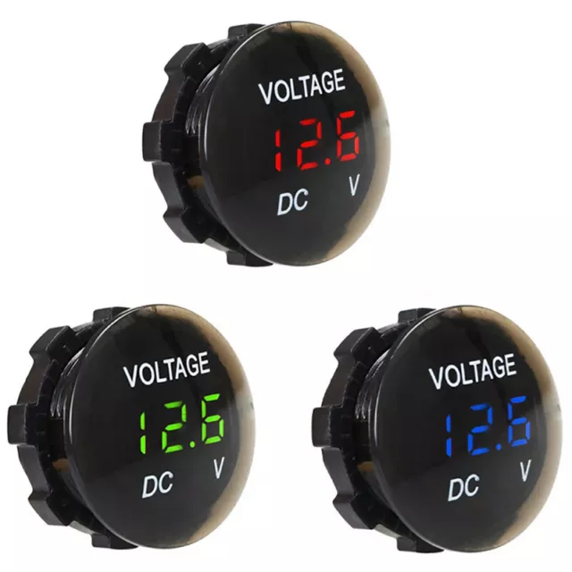 12V-24V LED DC Voltmeter Motorcycle Voltage Digital Display Gauge Volt Meter