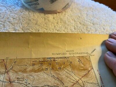 U.S. Geological Survey Topographical Map Rumford Quadrangle 1930 State of Maine 4