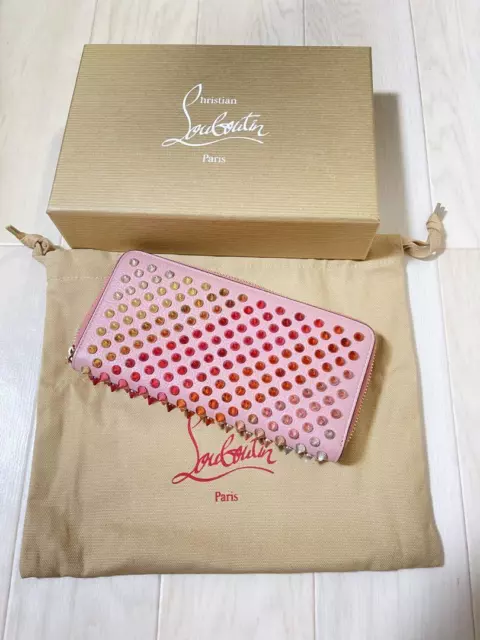 Christian Louboutin Panettone Wallet Zip Around Pink Studs Zip Around Box Bag