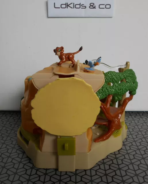 Polly Pocket BLUEBIRD 1998 DISNEY LE ROI THE LION KING + 2 FIGURINES - P236 3