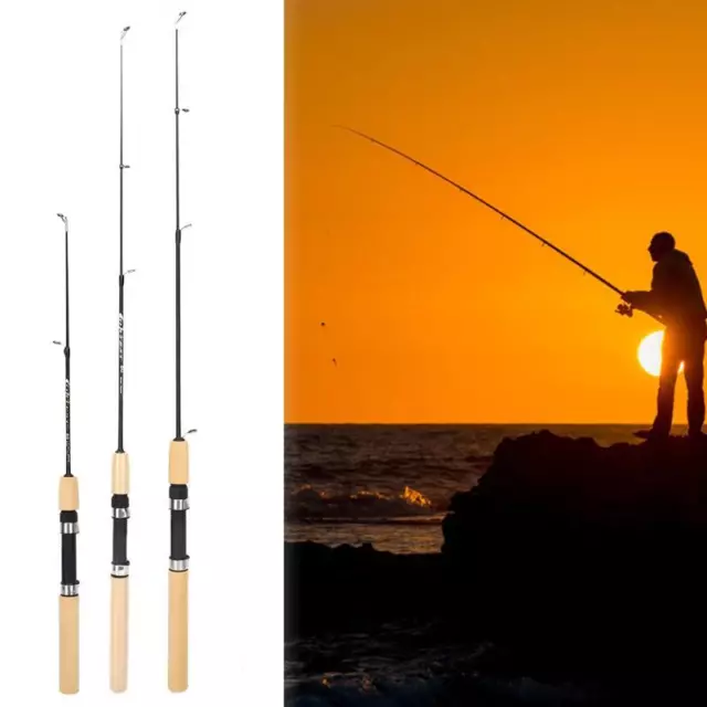 Professional Carbon Fiber Telescopic Fishing Rod Ice Fishing Rod Pole60/80/100cm