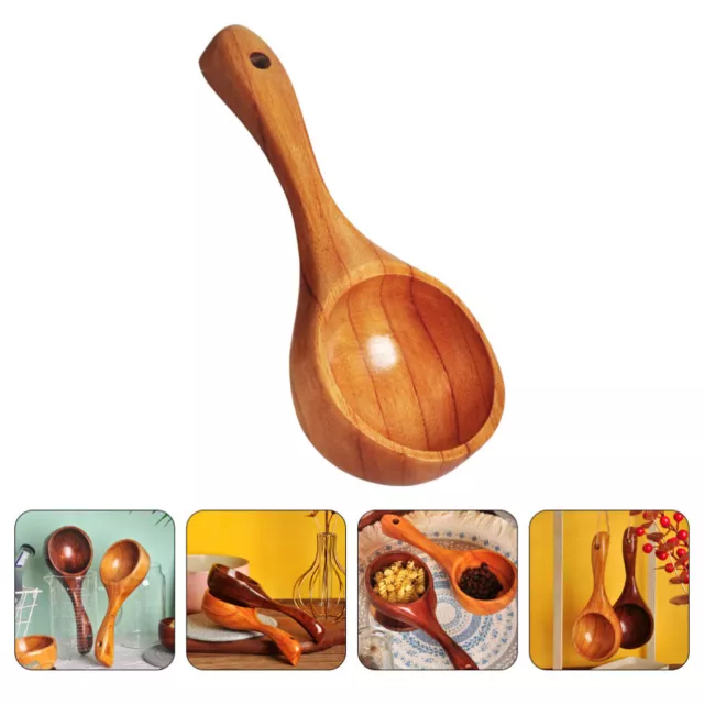 Large Wooden Scoop for Bath Sauna Kitchen Cooking Rice Flour