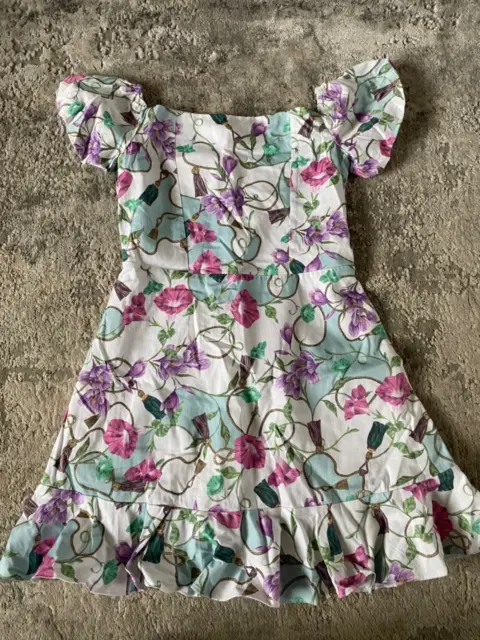 Girls River Island Floral Occasion Off Shoulder Summer Dress, Age 10 Years