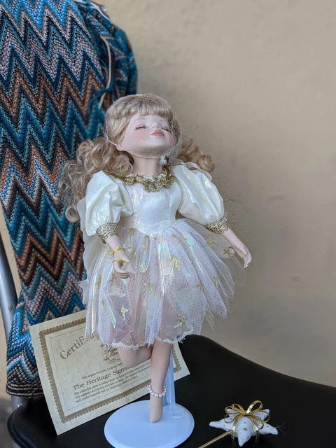 Vintage Heritage Signature Kissing Fairy Angelica Poreclain Angel Doll 3