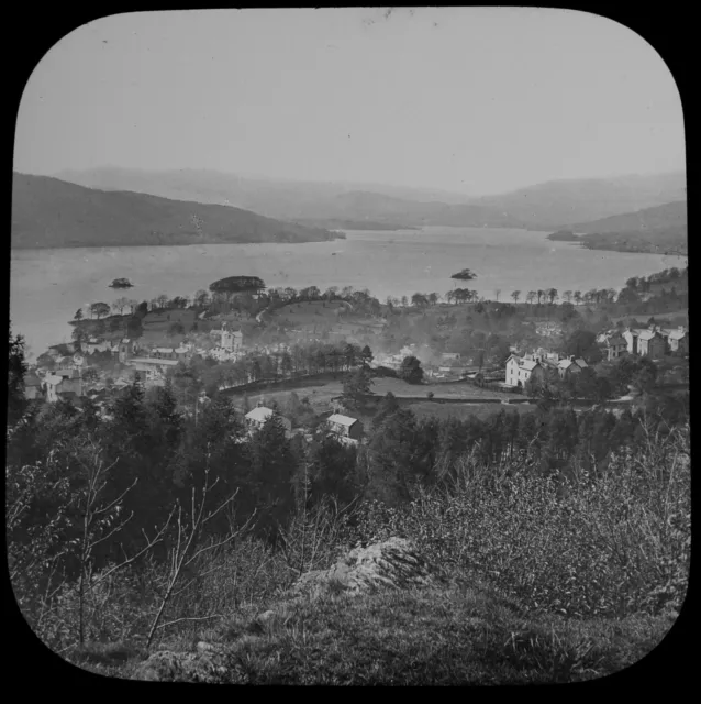 WINDERMERE FROM BRANT FELLS C1887 Magic Lantern Slide LAKE DISTRICT PHOTO