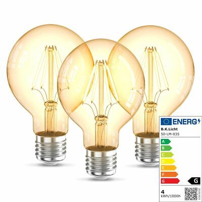 3 ampoules LED Edison Vintage G80 E27 4W 2200K 320lm ampoule rétro à filament