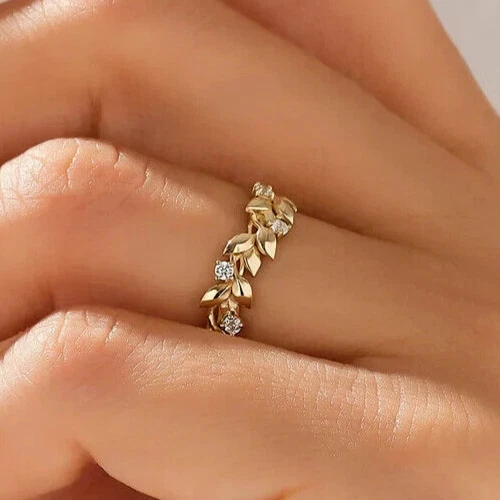 2.00Ct Round Cut Lab-Created Diamond Women's Ring Band 14K Yellow Gold Plated