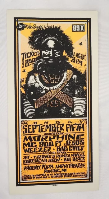 Arminski Morphine Weezer MC 900FT Jesus 311 Handbill 9.5.94 Pontiac MI