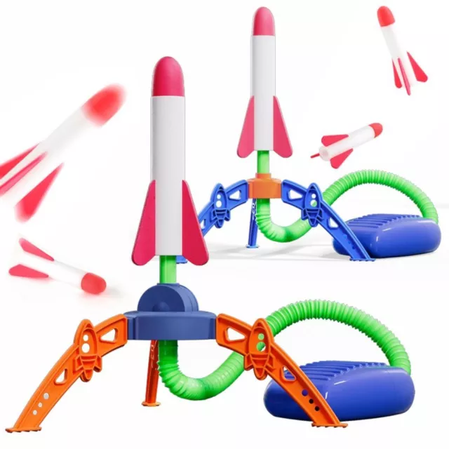 Interactive Game Children Air Stomp Rocket Flying Foam Rockets  Outdoor