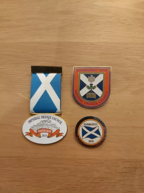 Edinburgh Imperial Orange Order Council  Badges 2018 G.O.L. Unionist Loyalist.