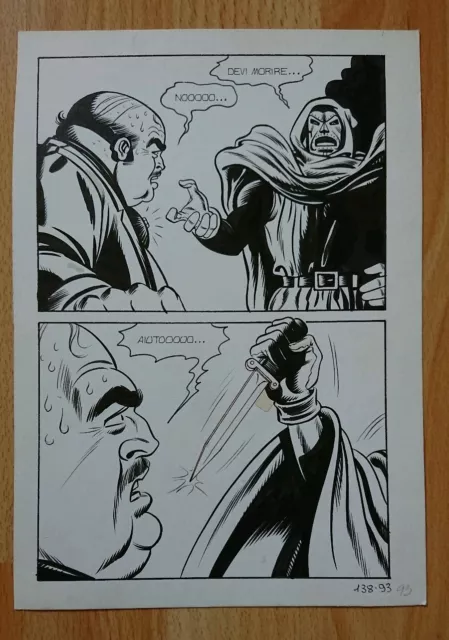 ULULA tavola originale artwork ROMANINI 138/93 Dottor Destino Doctor Doom