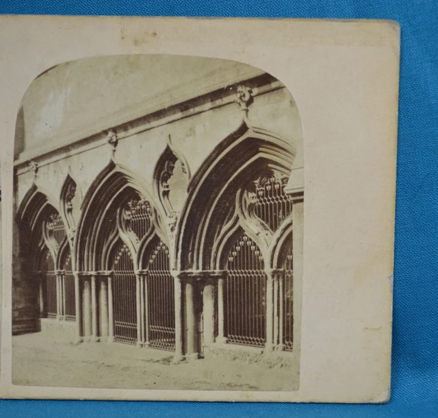 1860er Jahre Stereoansicht Fotoansicht Norwich Kathedrale Fenster Norfolk Samuel Poulton