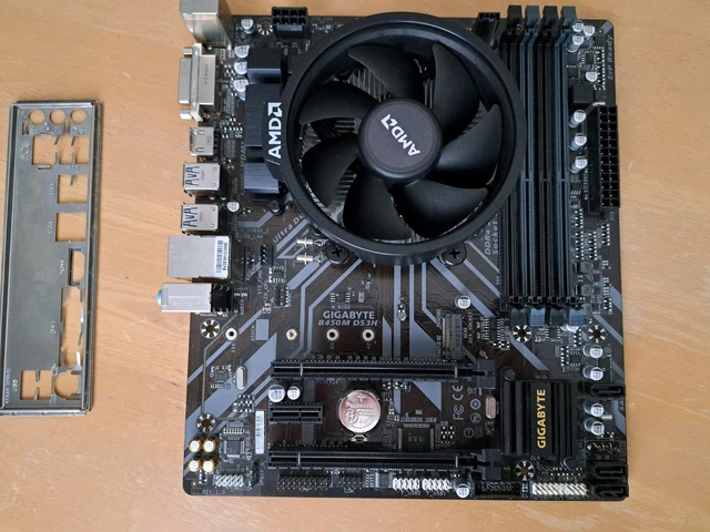 GIGABYTE B450M DS3H motherboard bundle combo Ryzen 2600 +wraith